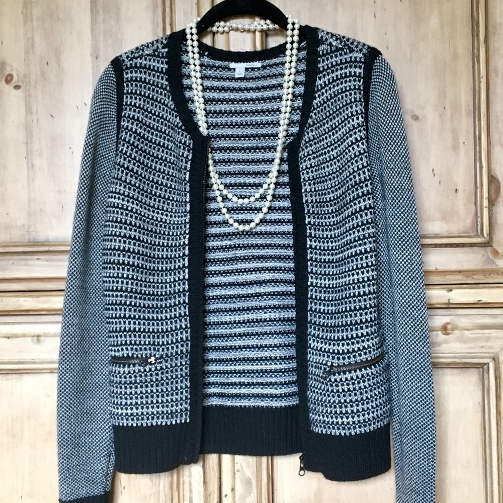 Halogen wool blend sweater jacket size S